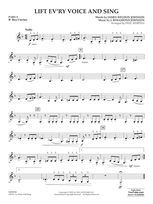 Lift Ev'ry Voice And Sing (arr. Paul Murtha) - Pt.5 - Bb Bass Clarinet