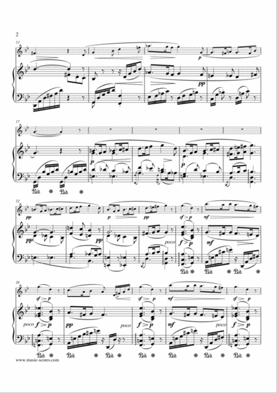 Fauré: Sicilienne - Oboe and Piano Piano scores gallery preview page 2