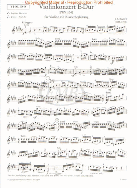 Violin Concerto No. 2 in E major, BWV 1042