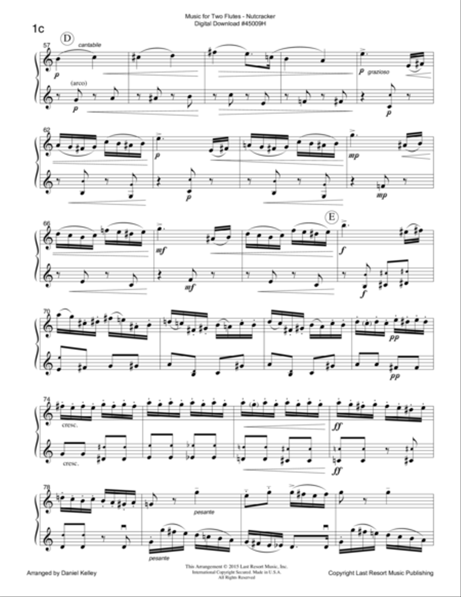 The Nutcracker for Flute Duet - Music for Two Flutes Flute Duet scores gallery preview page 4