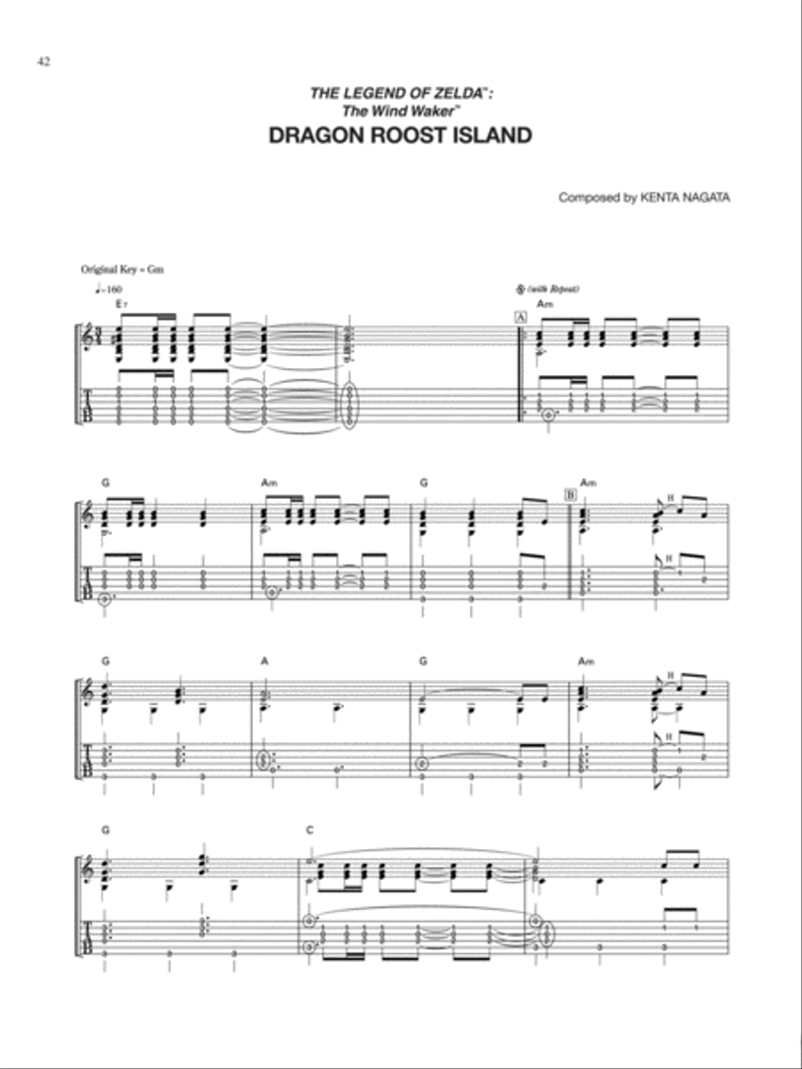 The Legend of Zelda™: The Wind Waker™ Dragon Roost Island Electric Guitar scores gallery preview page 1
