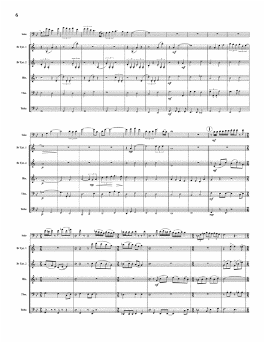 Kaleidoscopic Overdrive Brass Quintet scores gallery preview page 6