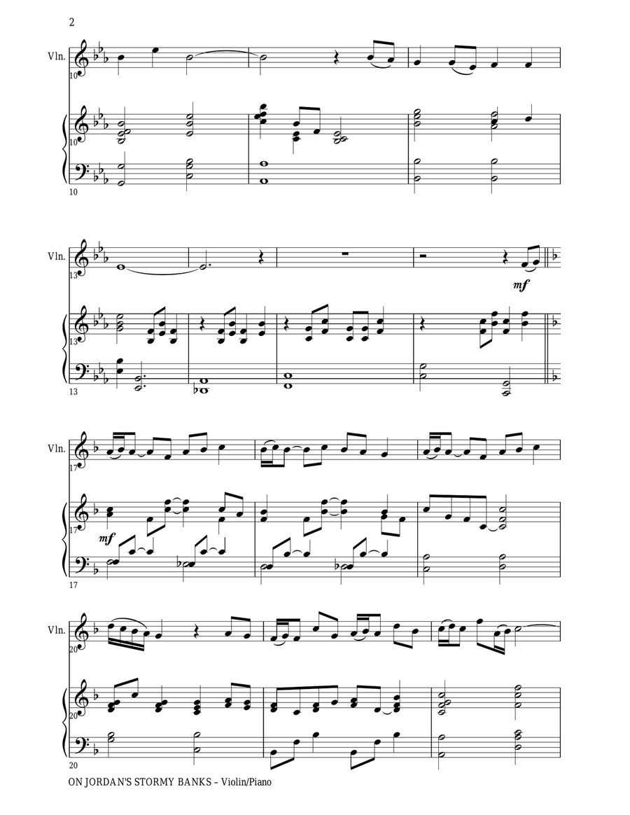 THREE GOSPEL HYMNS (Duets for Violin & Piano) Violin scores gallery preview page 4