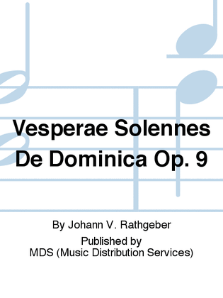 Book cover for Vesperae solennes de Dominica op. 9