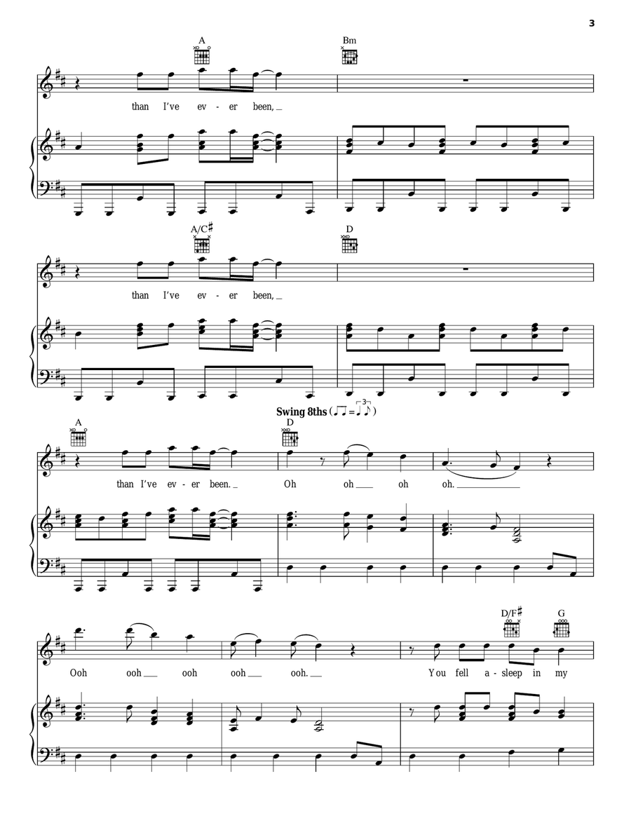 Tear In My Heart Piano, Vocal, Guitar scores gallery preview page 3