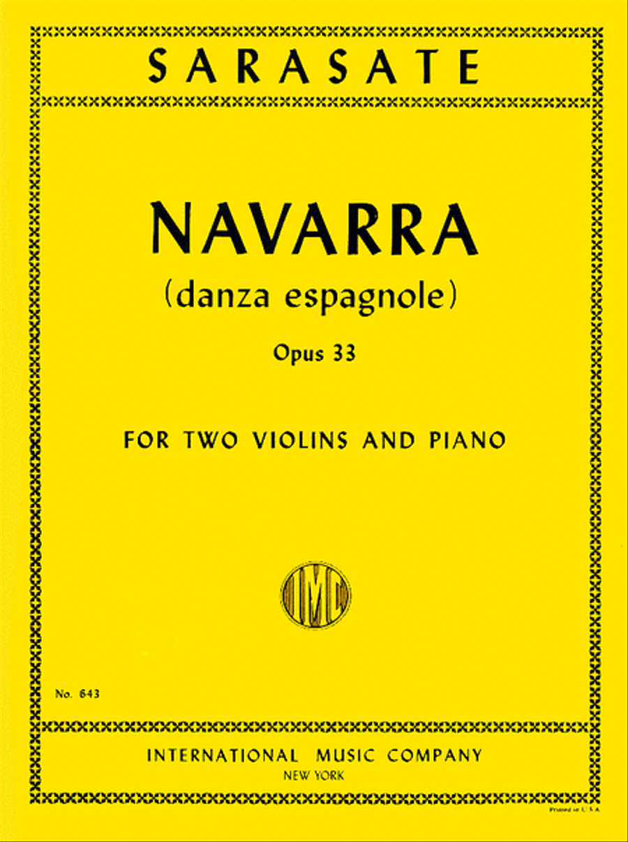 Navarra - Danza Espagnole, Op. 33 Violin scores gallery preview page 1