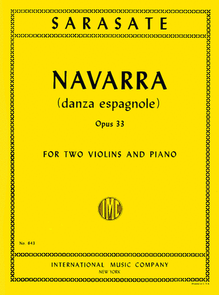 Book cover for Navarra - Danza Espagnole, Op. 33