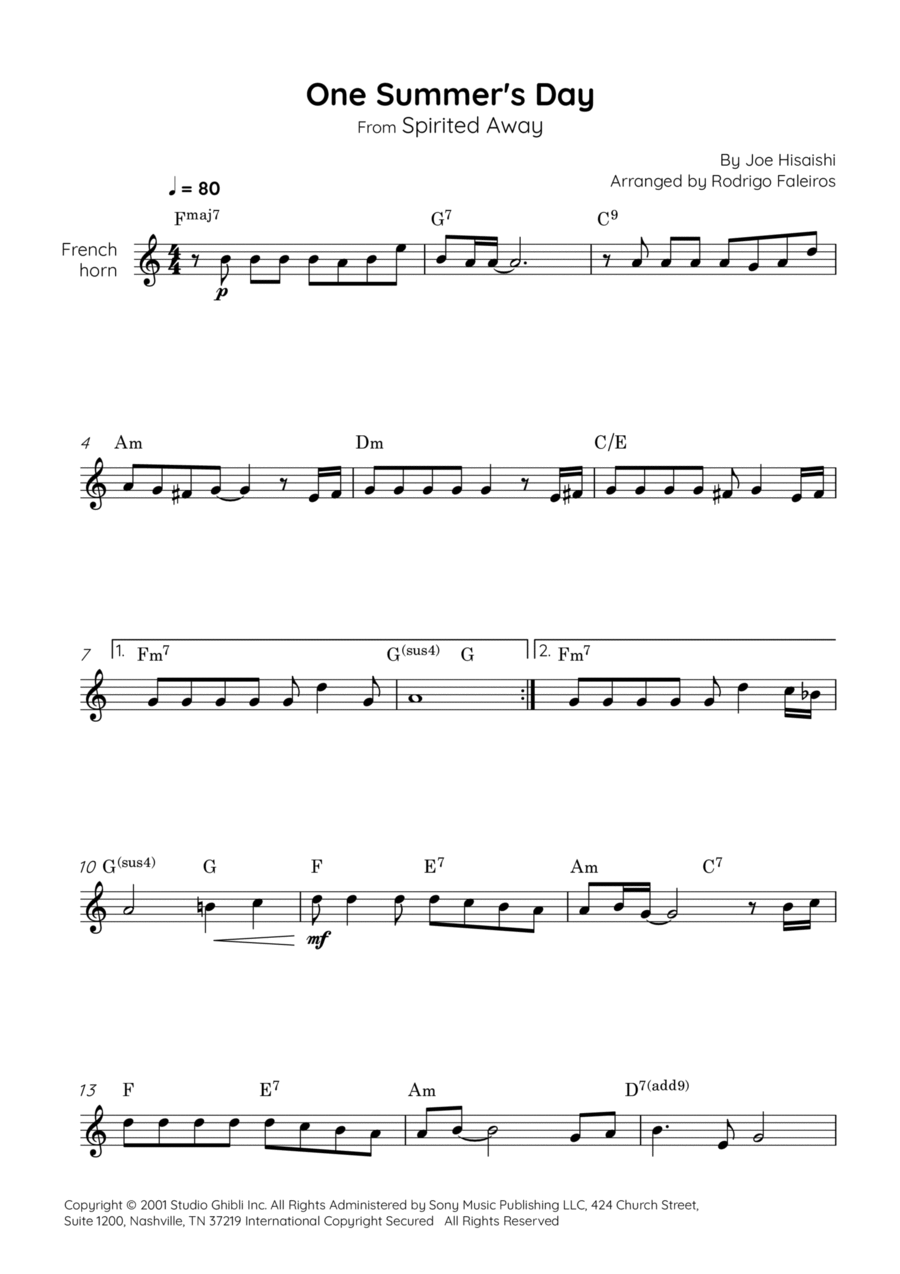 One Summer's Day Chamber Music scores gallery preview page 1