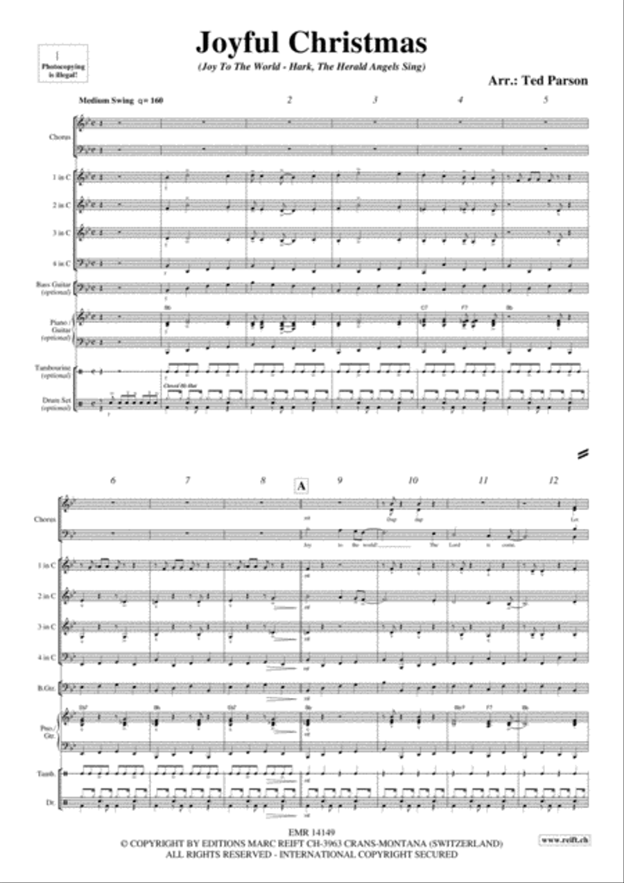 Joyful Christmas Woodwind Quartet scores gallery preview page 4