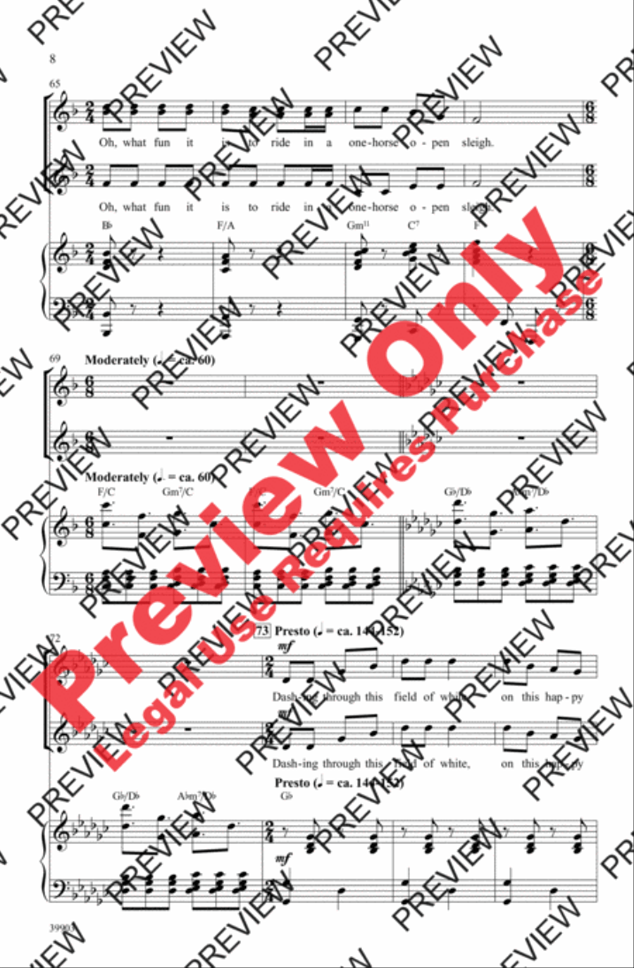 Jingle Bells Jingle Bells Women's Choir scores gallery preview page 8