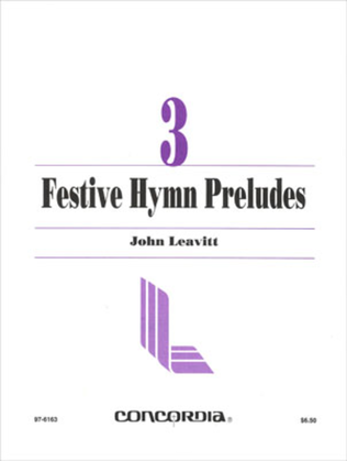 Book cover for Three Festive Hymn Preludes