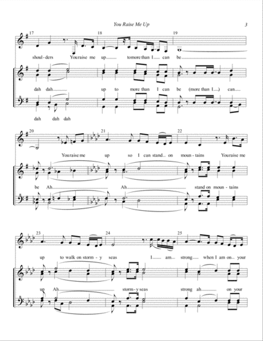 You Raise Me Up You Raise Me Up SSAA scores gallery preview page 3