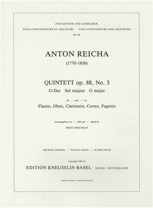 Book cover for Quintet Op. 88/3