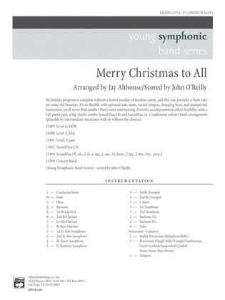 Merry Christmas to All (A Medley of Carols): Score
