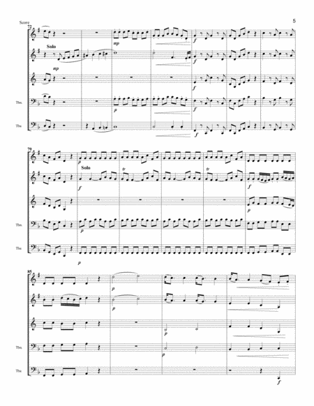 Einie kleine Nachtmusik, Movt. 1 for Brass Quartet image number null