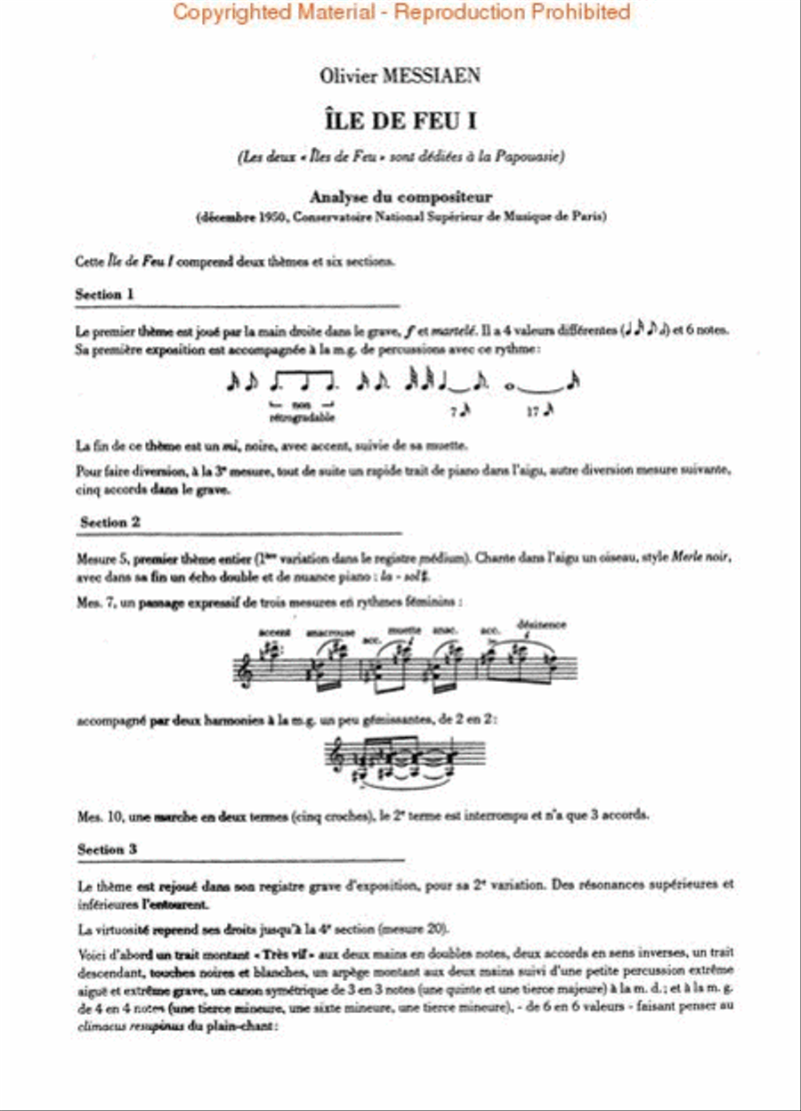 Ile de Feu No. 1 (Rhythmic Etude No. 1)