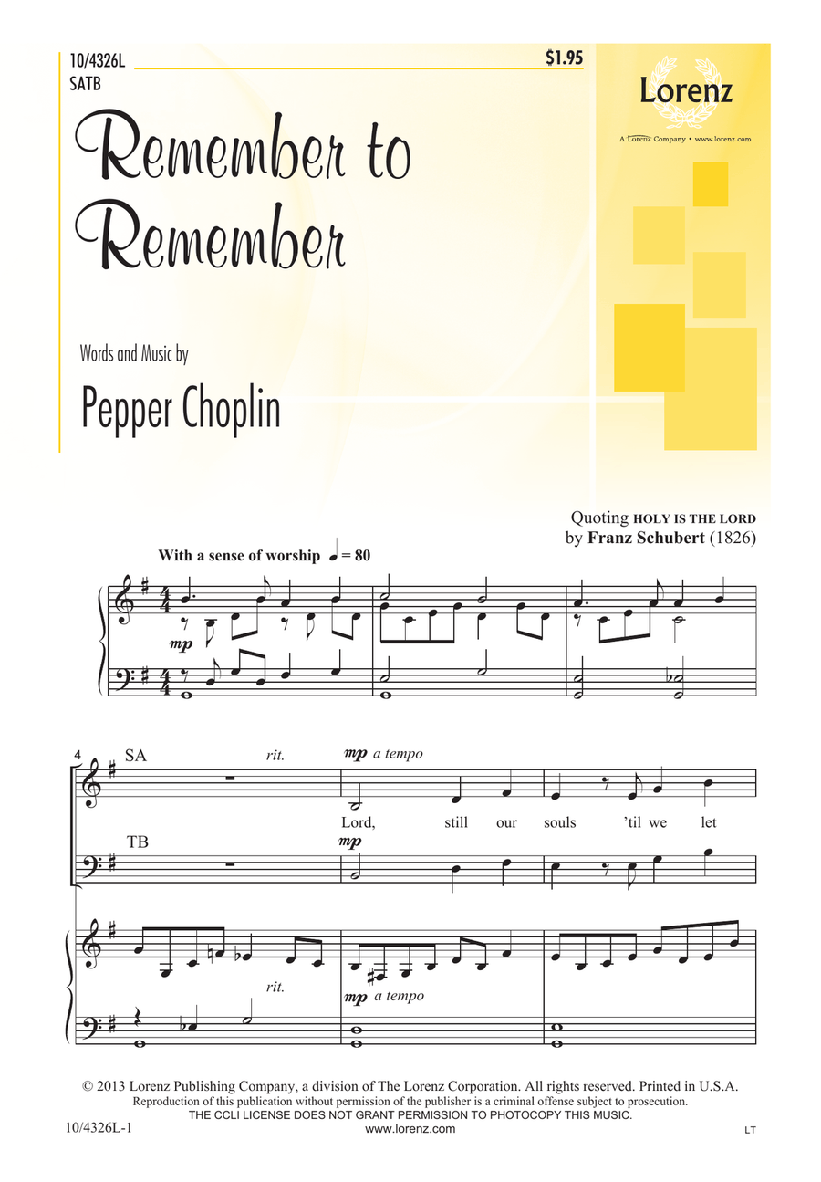 Remember to Remember
