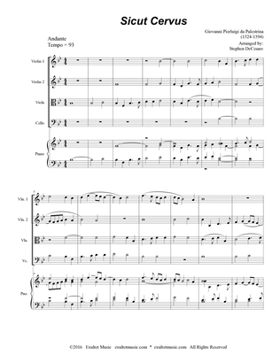 Sicut Cervus (String Quartet and Piano)