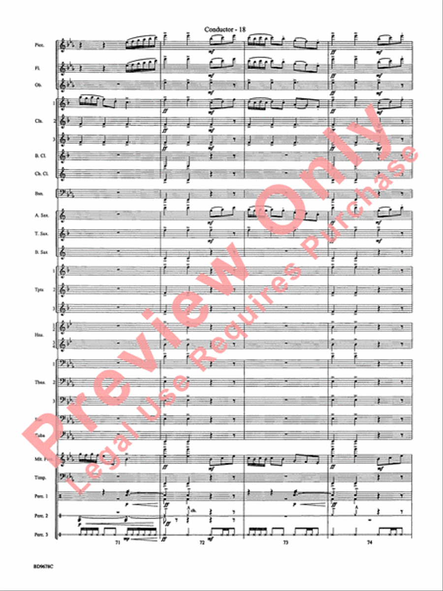 Through the Vulcan's Eye Concert Band scores gallery preview page 21