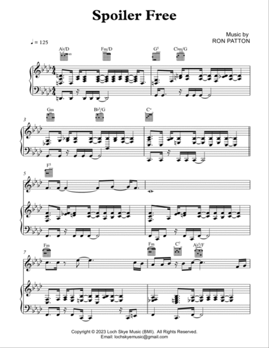 Spoiler Free Spoiler Free Piano scores gallery preview page 2