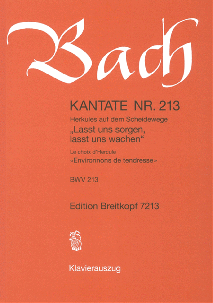 Cantata BWV 213 “Lasst uns sorgen, lasst uns wachen” 4-Part scores gallery preview page 1