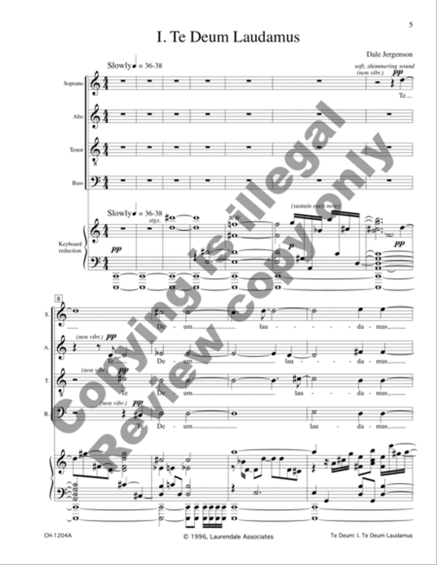 Te Deum 4-Part scores gallery preview page 6