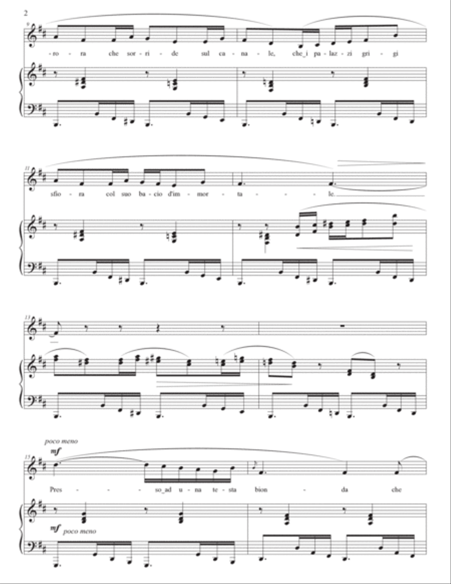 BROGI: Visione Veneziana (transposed to B minor) Voice scores gallery preview page 3