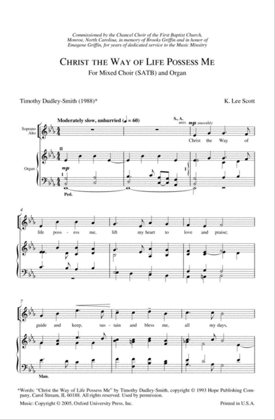 Christ the Way of life possess me 4-Part scores gallery preview page 2