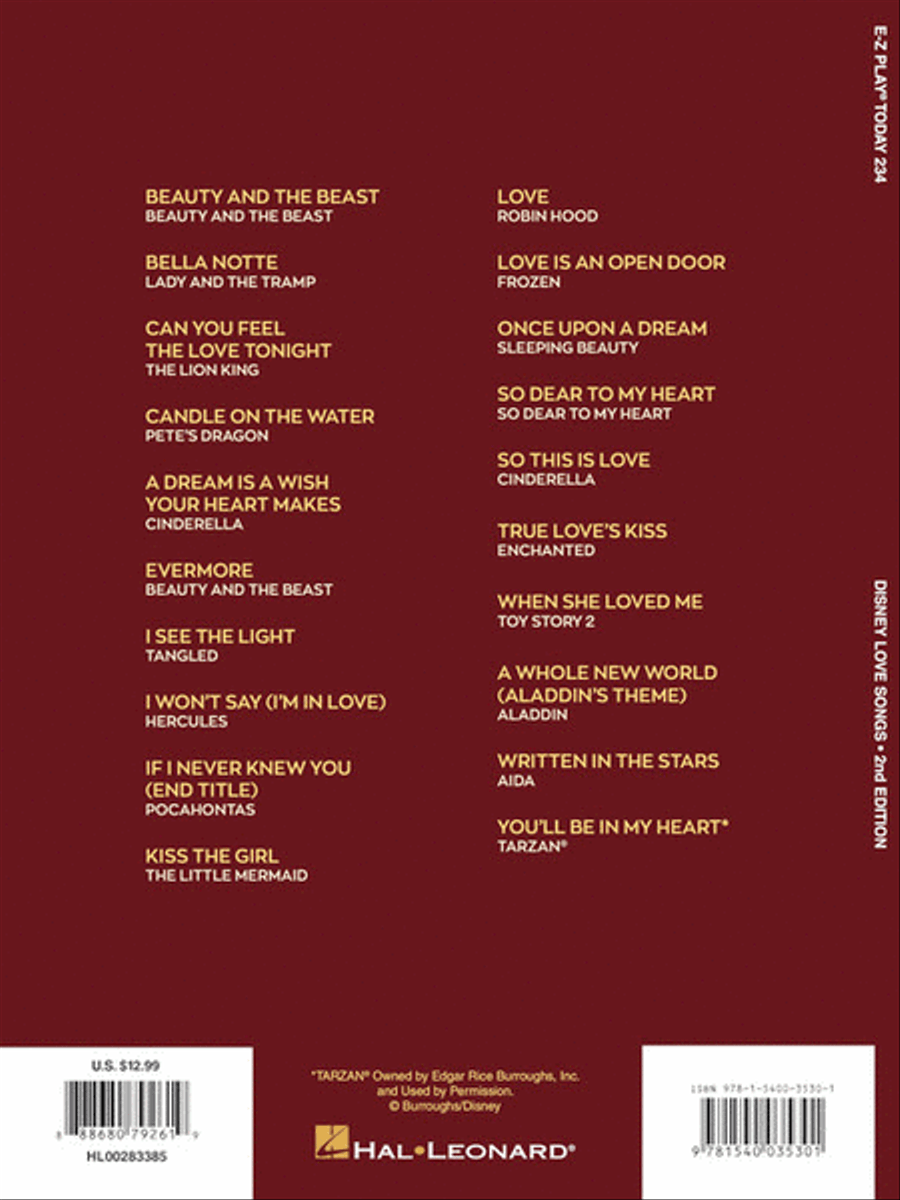 Disney Love Songs - 2nd Edition Electronic Keyboard scores gallery preview page 6