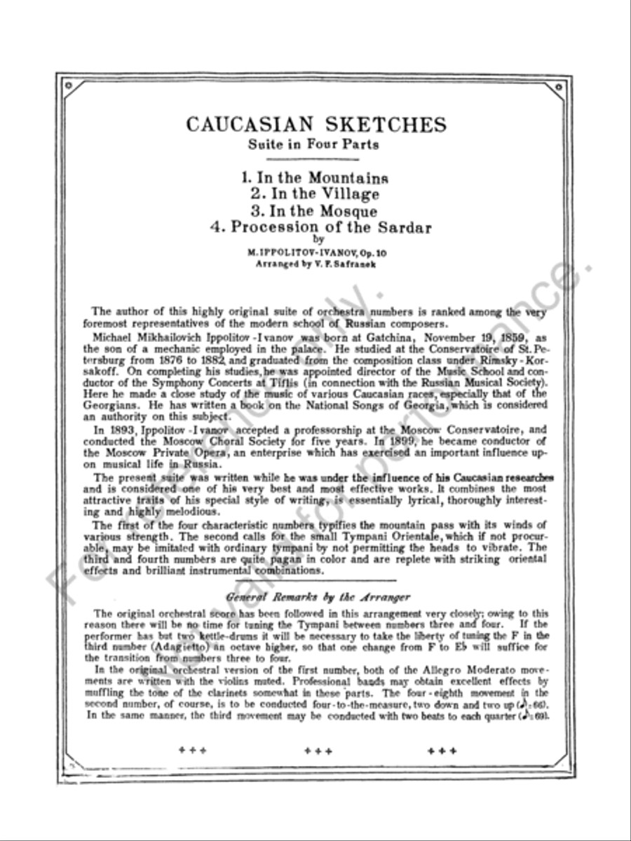 Caucasian Sketches Caucasian Sketches Concert Band scores gallery preview page 3