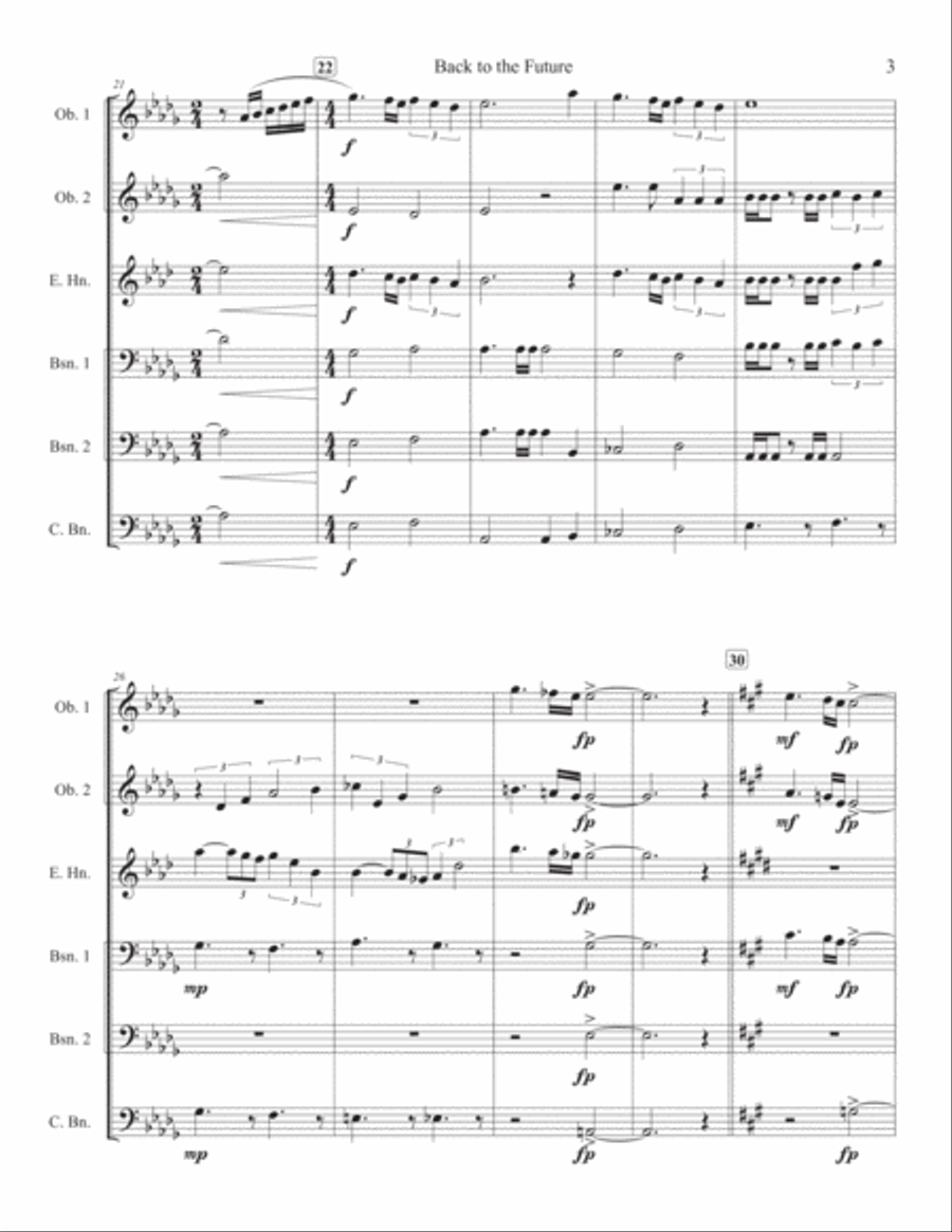 Back To The Future Woodwind Ensemble scores gallery preview page 4