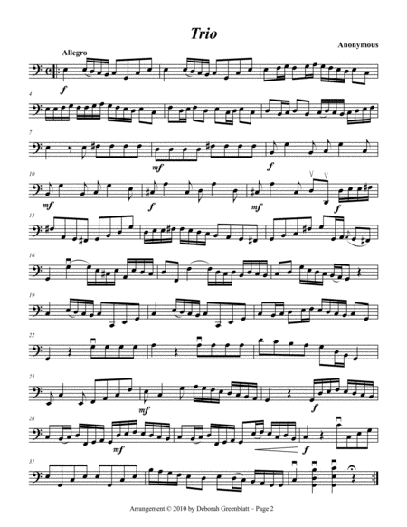 Background Trios for Strings, Volume 1 - Cello B