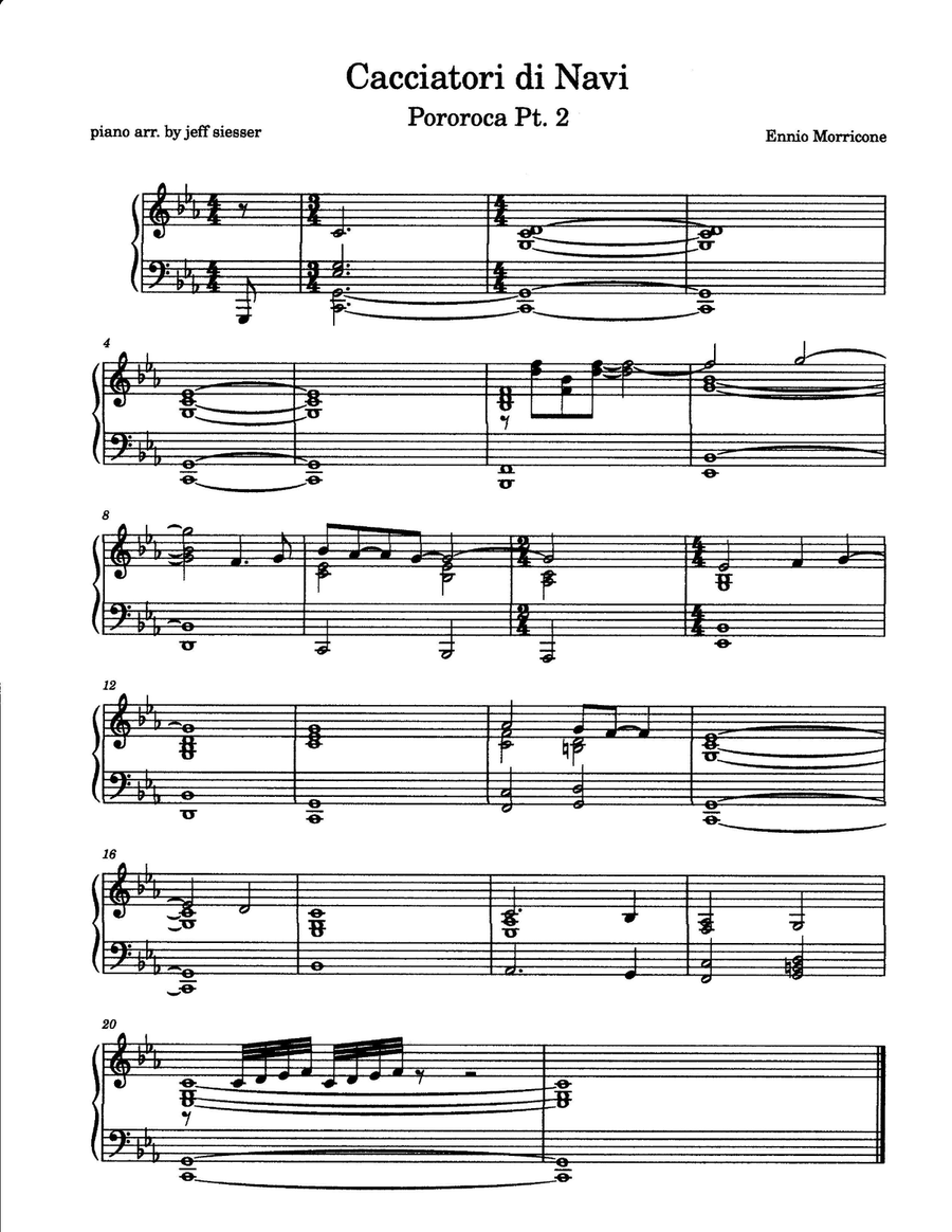 Pororoca Pororoca Piano Solo scores gallery preview page 1
