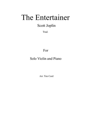 Book cover for The Entertainer. For Solo Violin and Piano