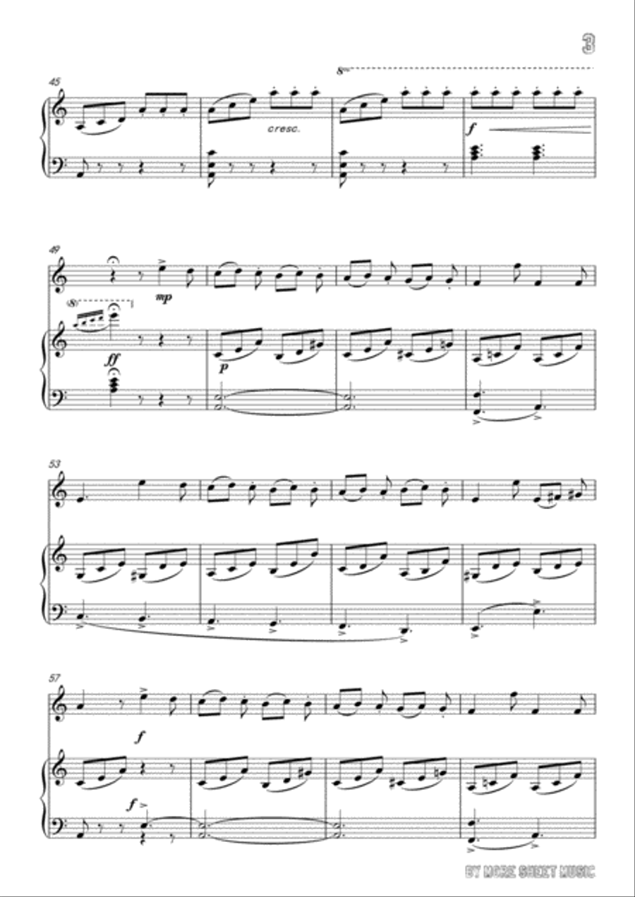 Rossini-La Danza, for Violin and Piano Violin Solo scores gallery preview page 5