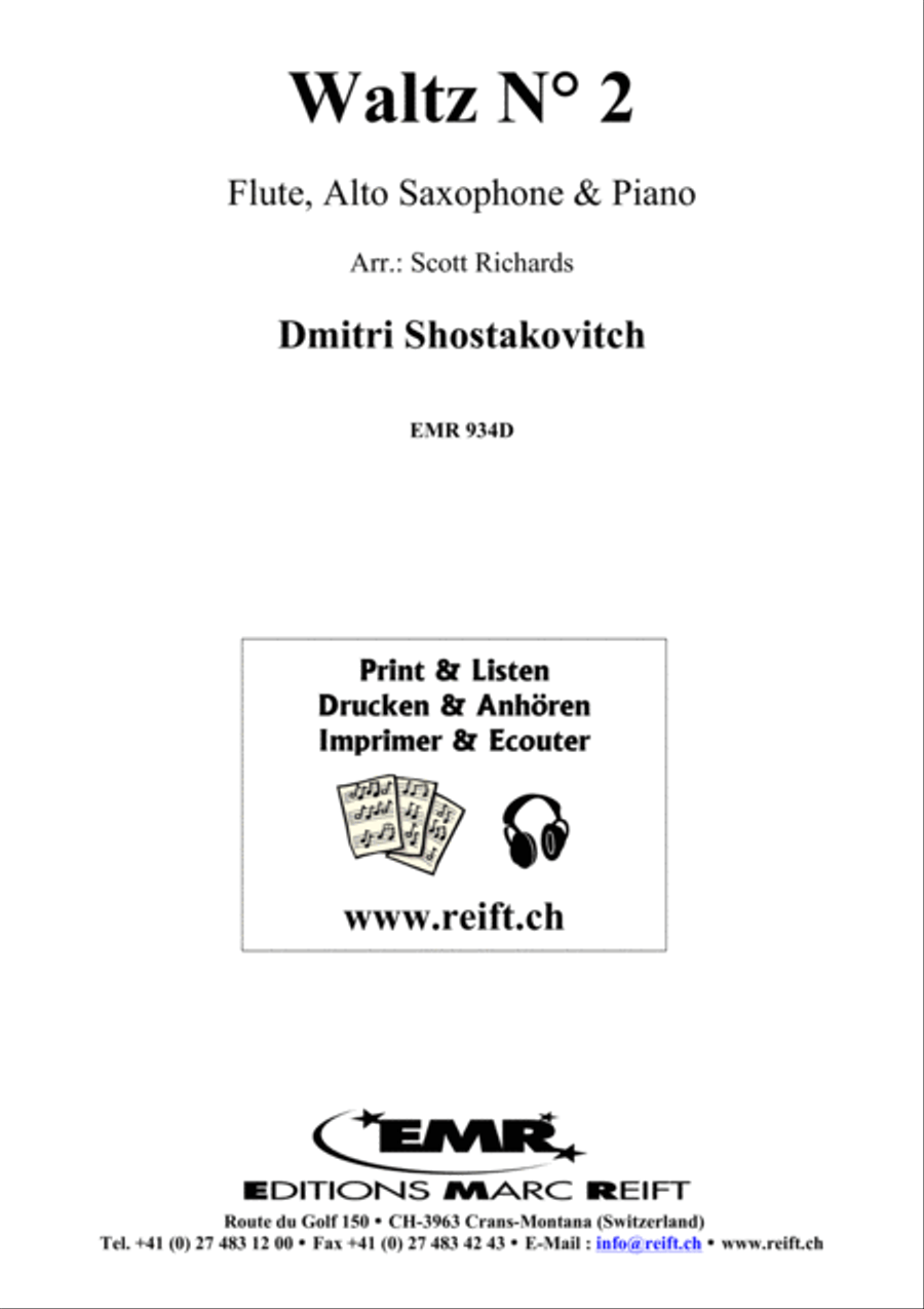 Waltz No. 2 Waltz No. 2 Woodwind Ensemble scores gallery preview page 2