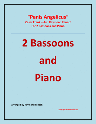 Book cover for Panis Angelicus - 2 Bassoons and Piano