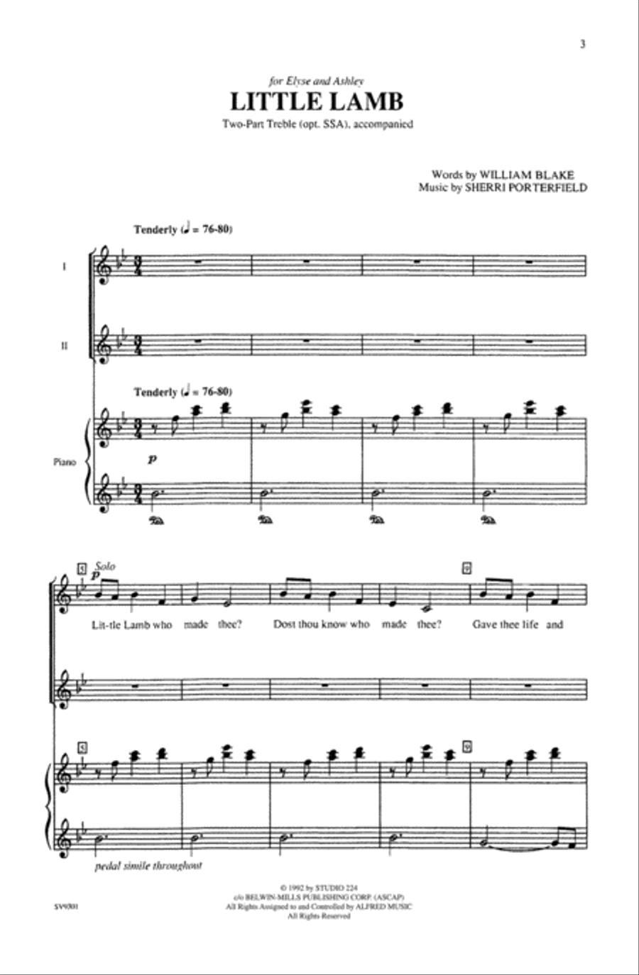 Little Lamb Choir scores gallery preview page 2