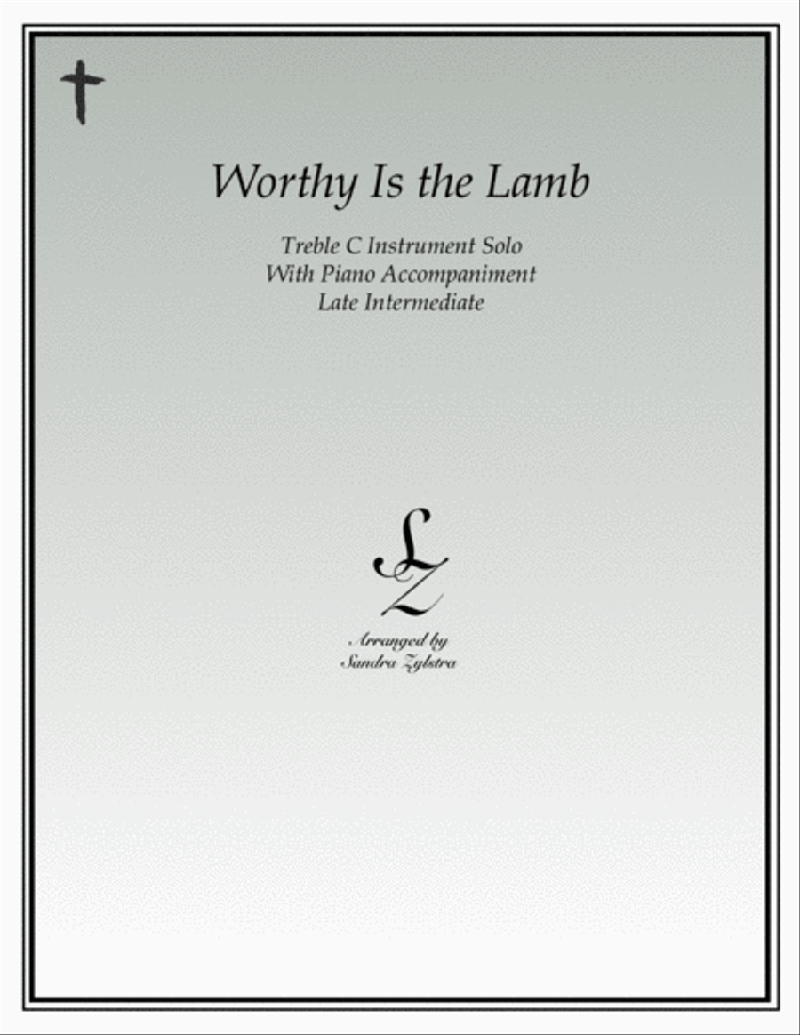Worthy Is The Lamb (treble C instrument solo) Piccolo scores gallery preview page 1