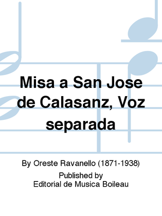 Misa a San Jose de Calasanz, Voz separada