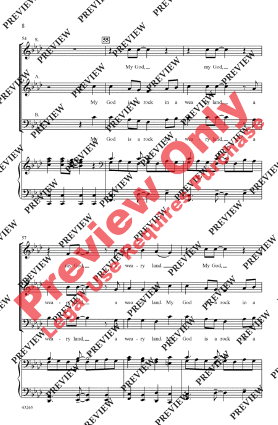 My God Is a Rock 3-Part scores gallery preview page 8