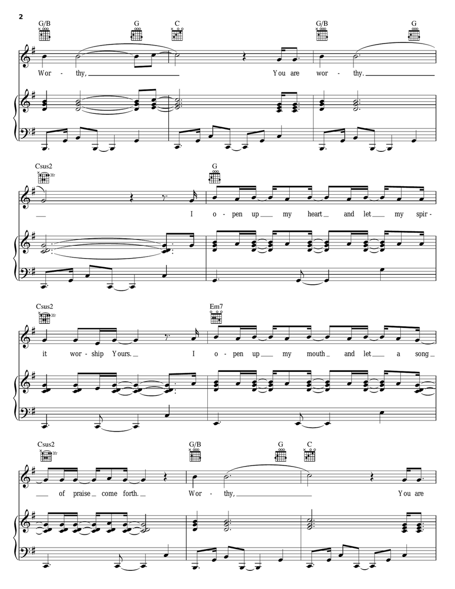 Unashamed Love Unashamed Love Acoustic Guitar scores gallery preview page 2