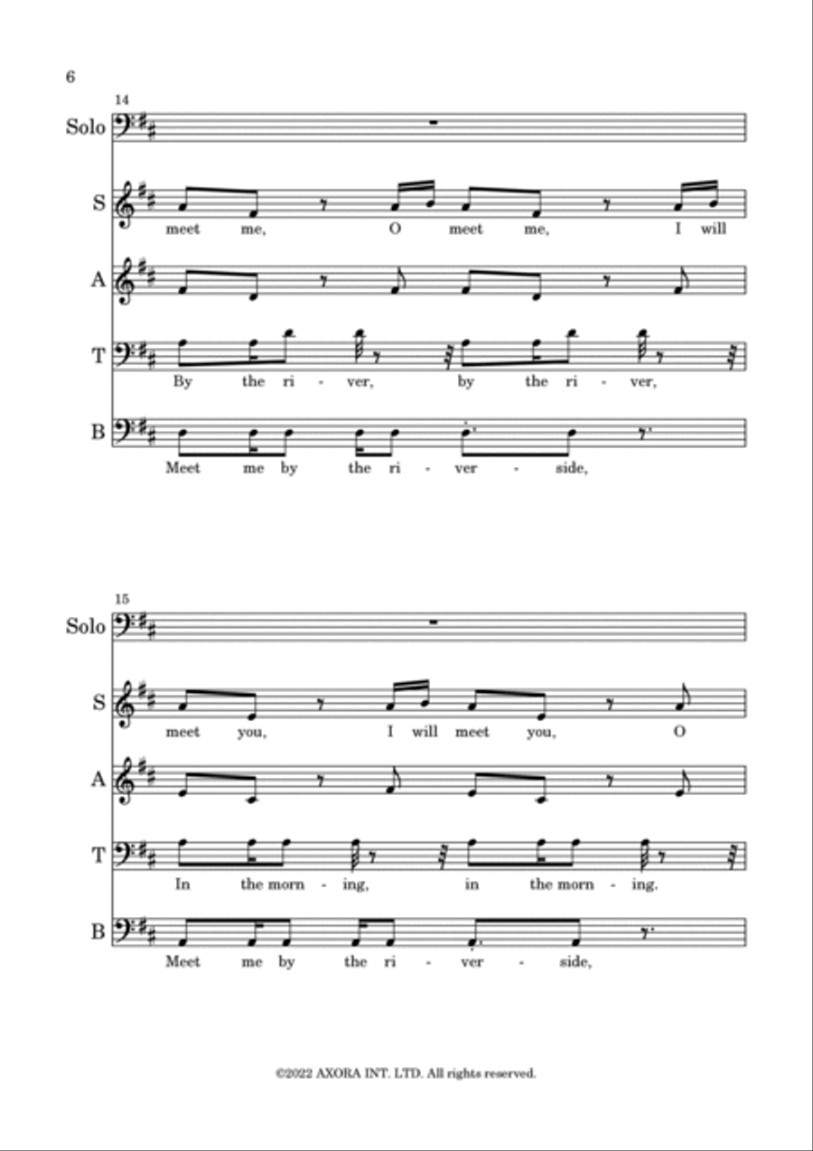Meet Me By The Riverside 4-Part scores gallery preview page 6