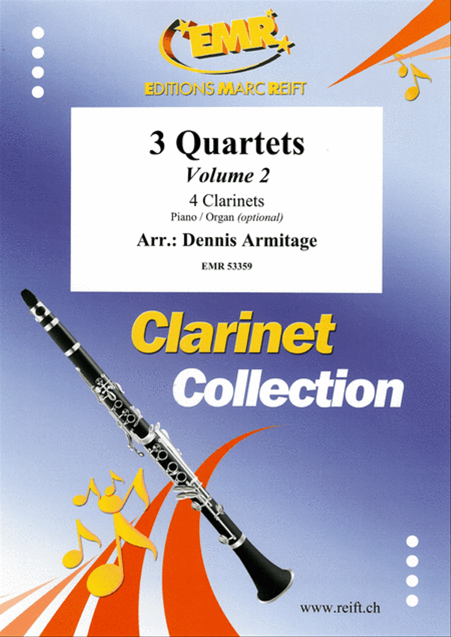 3 Quartets Volume 2 Clarinet Quartet scores gallery preview page 1