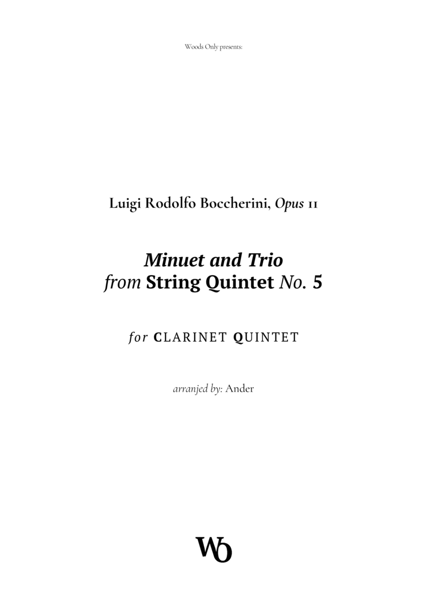 Minuet by Boccherini for Clarinet Quintet image number null