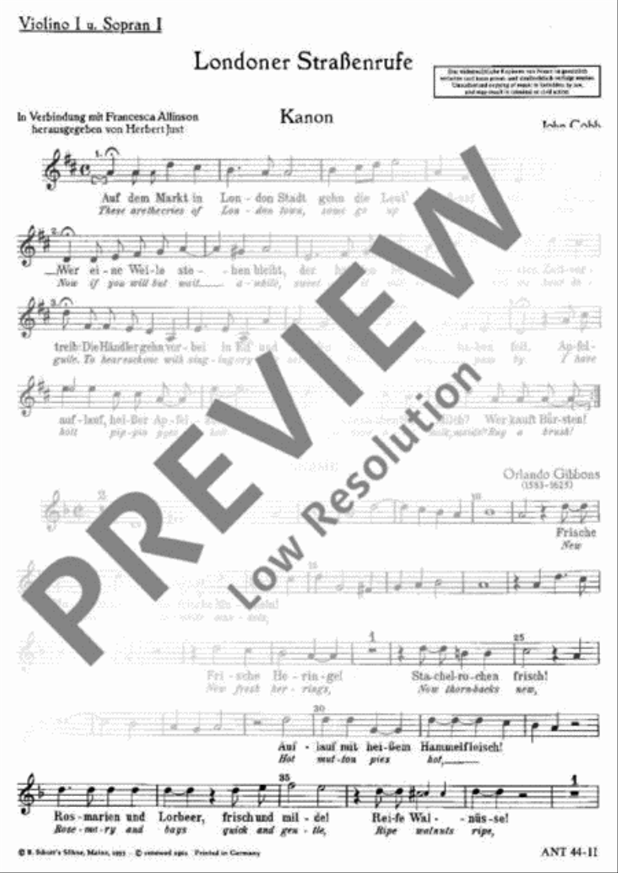Londoner Straßenrufe Londoner Straßenrufe Violin scores gallery preview page 2