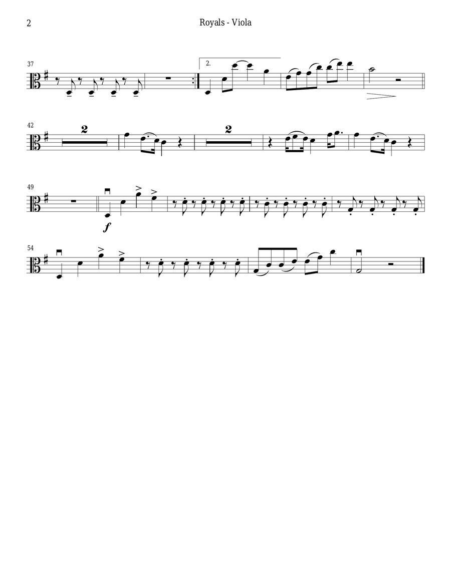Royals String Quartet scores gallery preview page 6