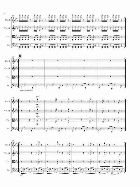 Aheym (String quartet score and parts)