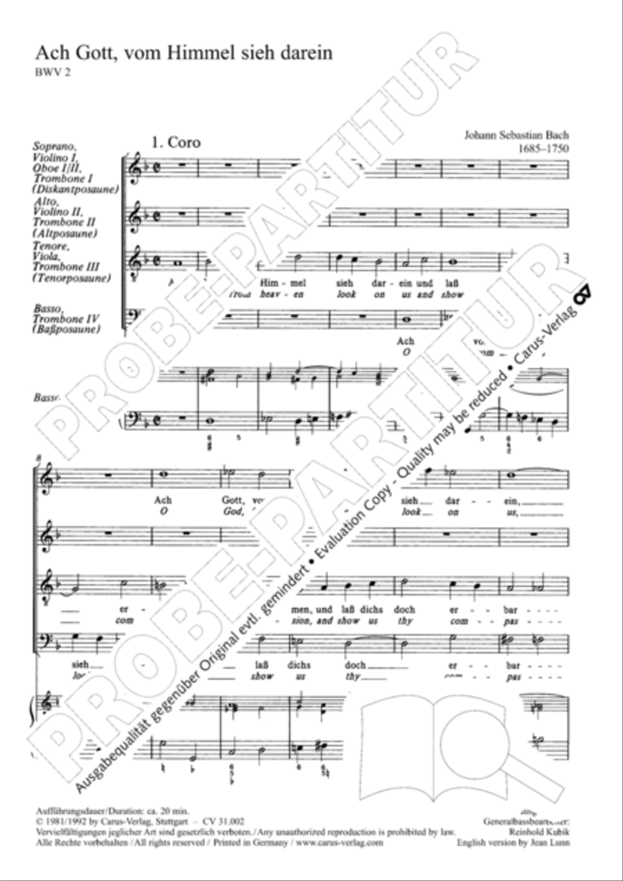 O God, from heaven look on us (Ach Gott, vom Himmel sieh darein) ATB scores gallery preview page 6