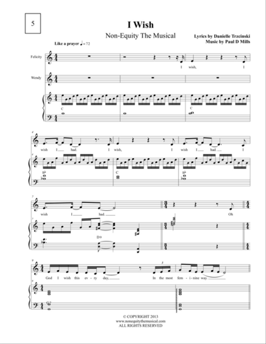 I Wish Voice scores gallery preview page 1